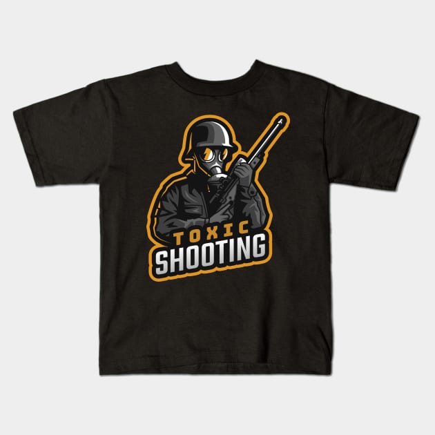 eSport Gaming Team Shooting Soldier Kids T-Shirt by Steady Eyes